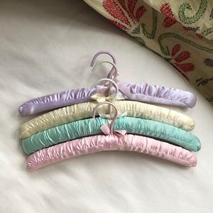 Satin clothes hangers